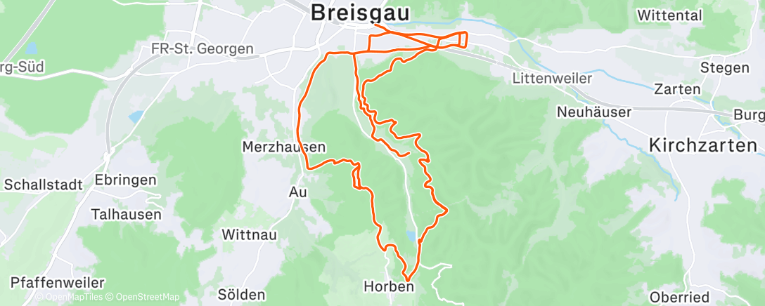 Map of the activity, Morning Mountain Bike Ride