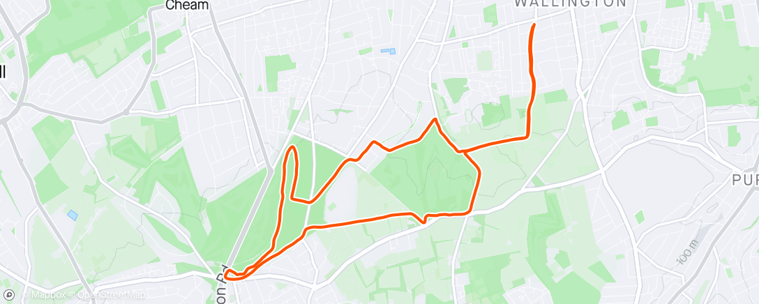 Map of the activity, First run back with Bruce