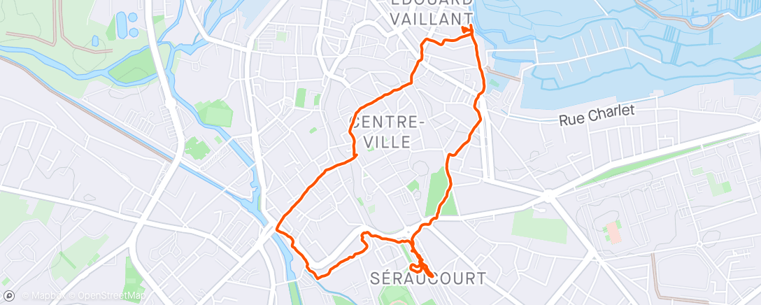 Map of the activity, Marche dans l'après-midi
