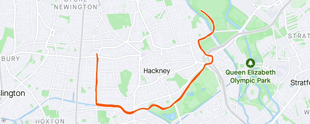 Map of the activity, Last run in London for a bit