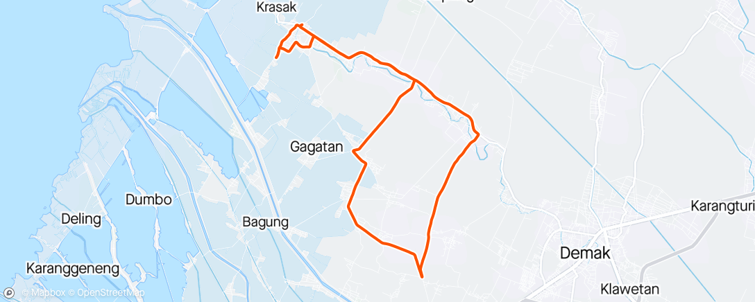 Map of the activity, Gowes Kamis Sehat ,19042024