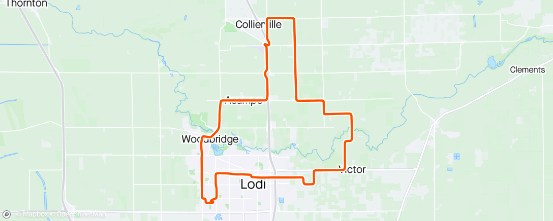 Map of the activity, Collier loop with Brent