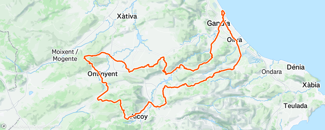 Map of the activity, Sortie vélo le matin