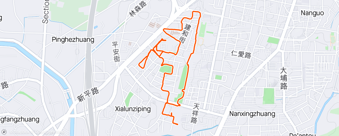 Map of the activity, 晨間跑步