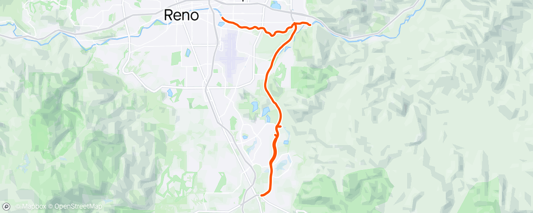 Map of the activity, ⛅ Reno, Nevada Morning Ride