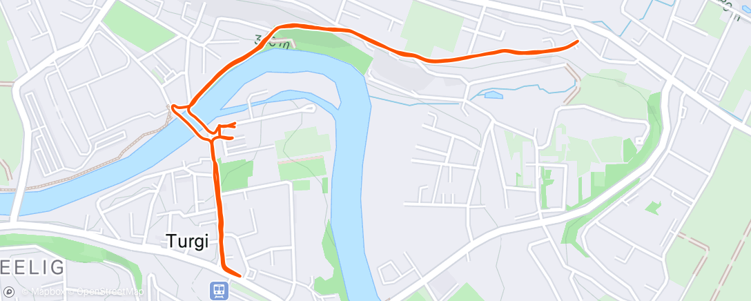 Map of the activity, Afternoon Run