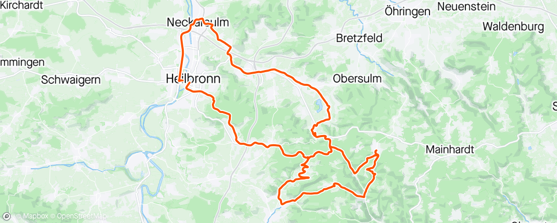 Map of the activity, Afternoon Ride