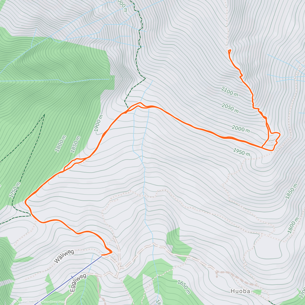 Map of the activity, Sassauna sunset hike with Sandra and Joel