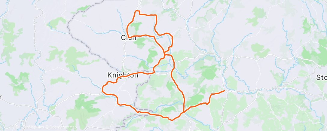 Map of the activity, HACC ride