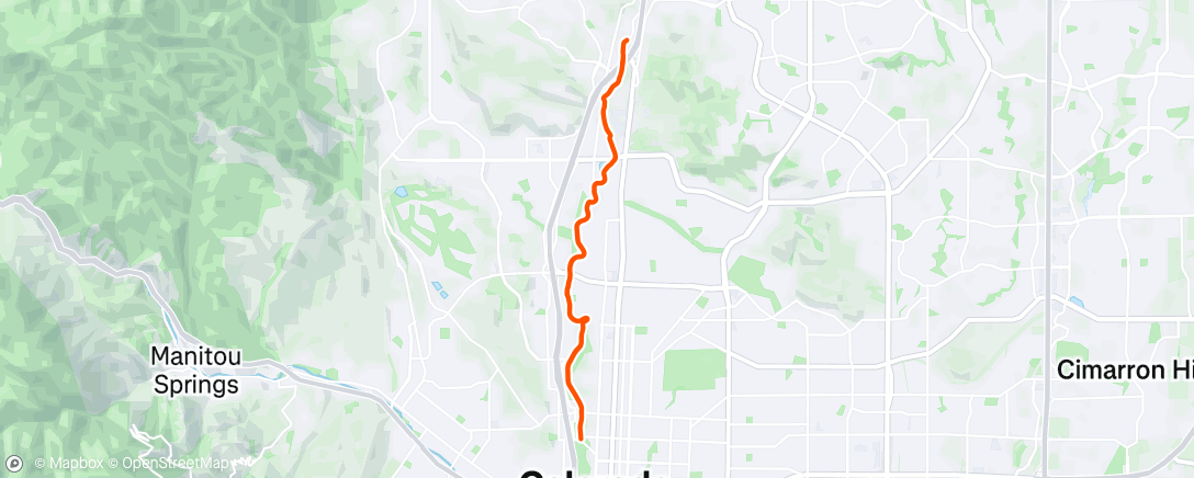 Map of the activity, Morning Run