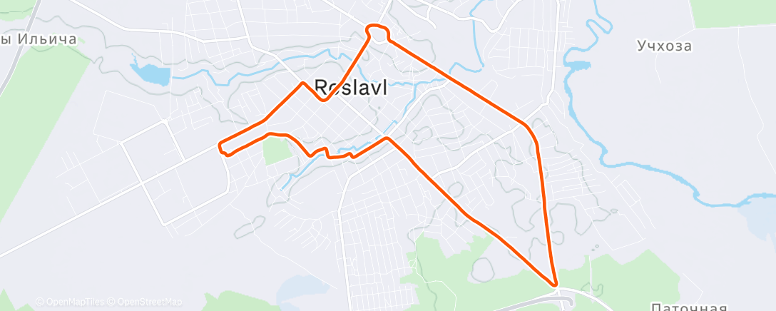 Map of the activity, Night Run