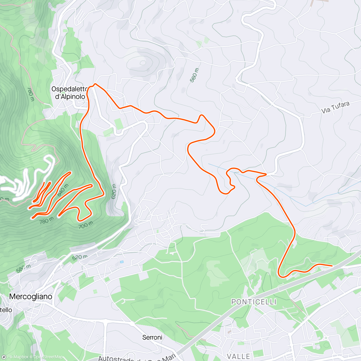 Map of the activity, ROUVY - Tempo Hills | Climber's plan