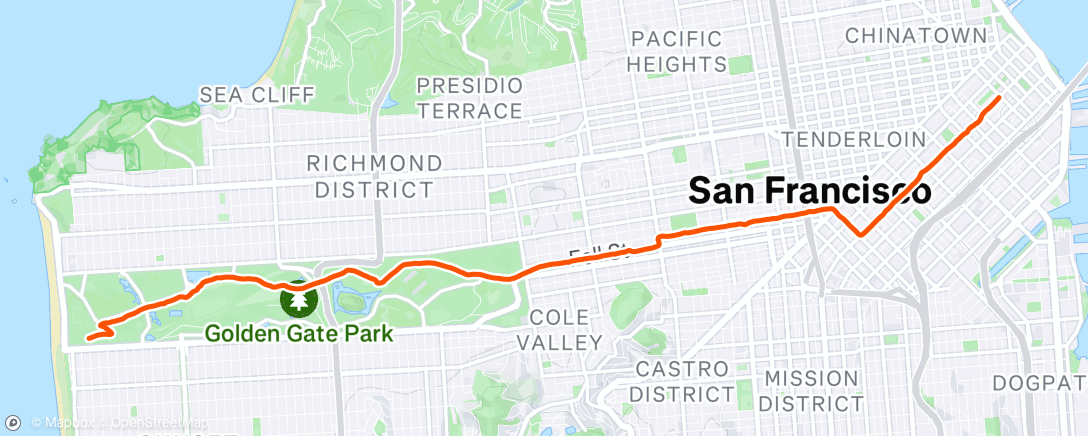 Map of the activity, Morning Hike
