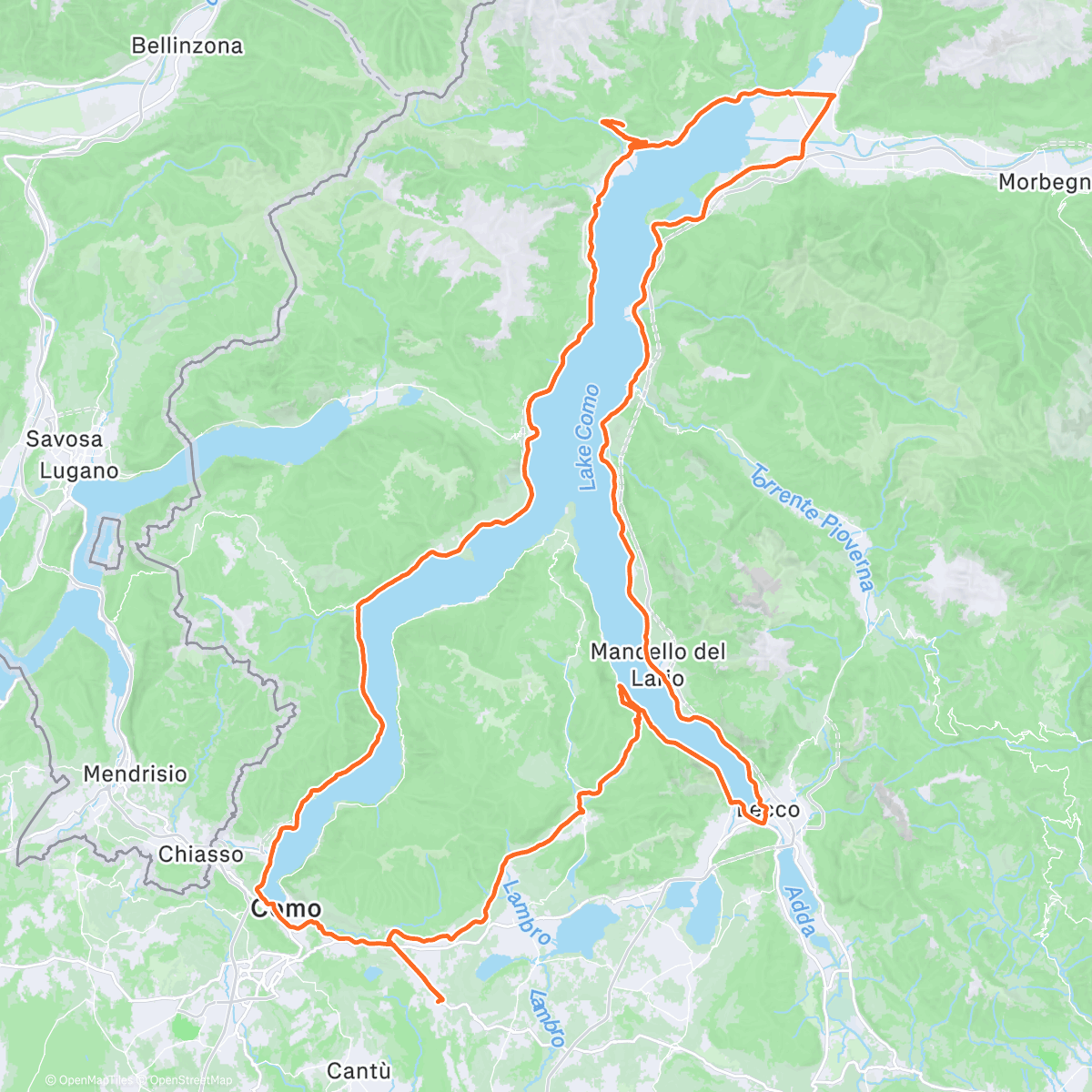 Карта физической активности (Pedalata mattutina)