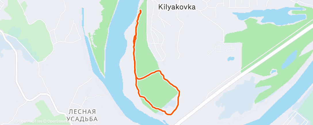 Map of the activity, Дневная прогулка