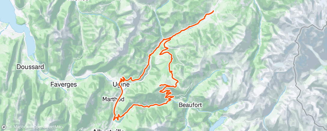 Map of the activity, Sortie vélo le matin