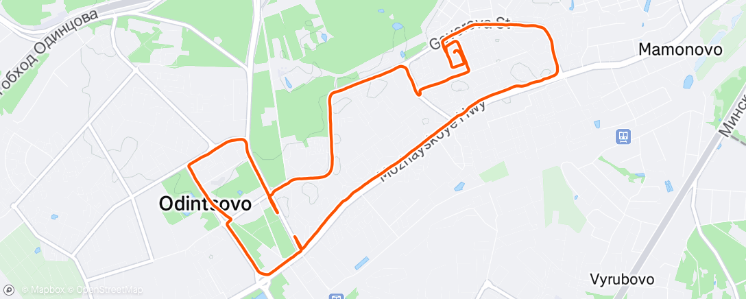 Map of the activity, Утренний забег