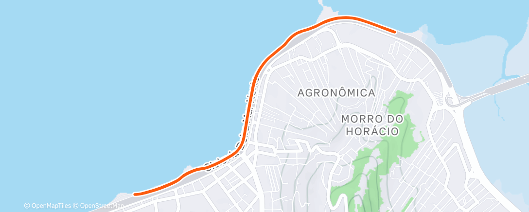 Map of the activity, Corrida da tarde