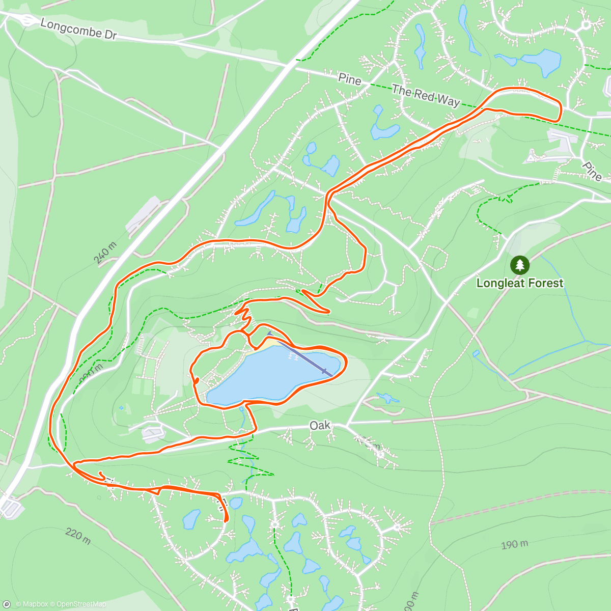 Map of the activity, Afternoon Ride