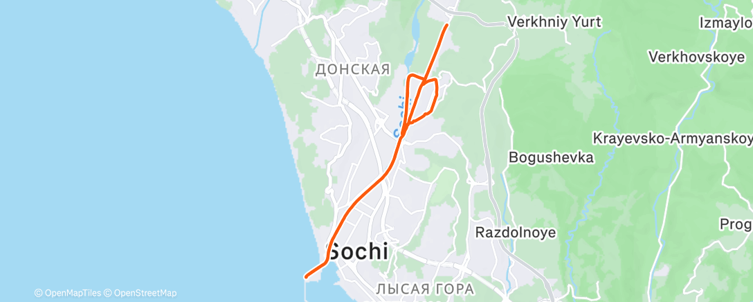 Карта физической активности (Полуденный забег)