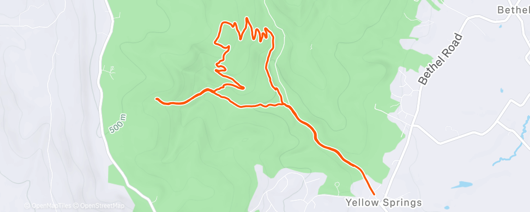 Map of the activity, Morning Run w/ Zach