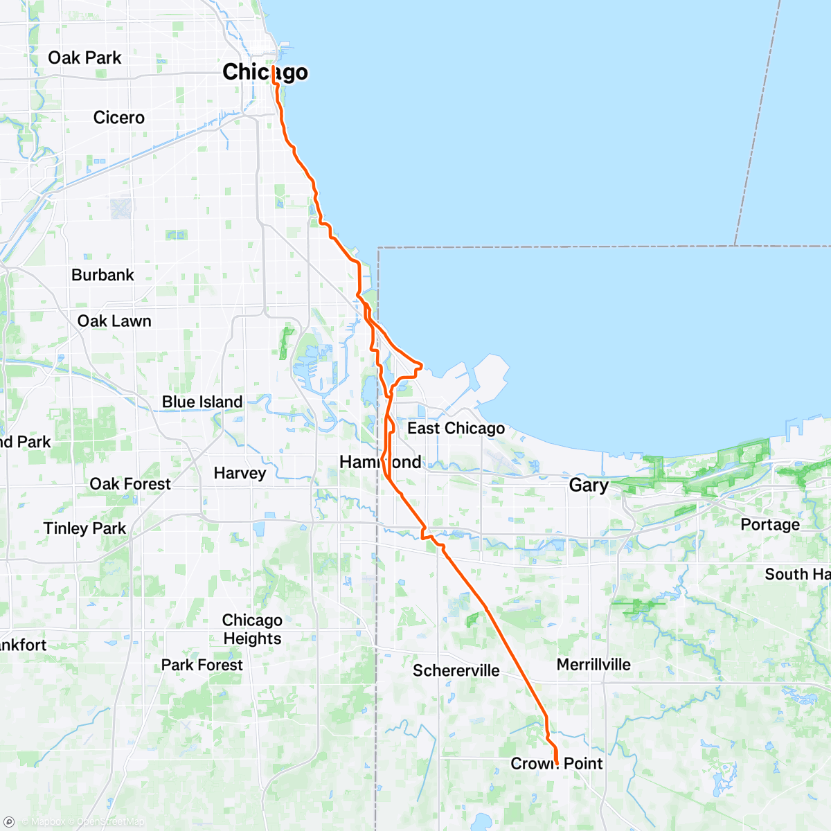 Map of the activity, Crown Point Coffee Run (Pre-ride)