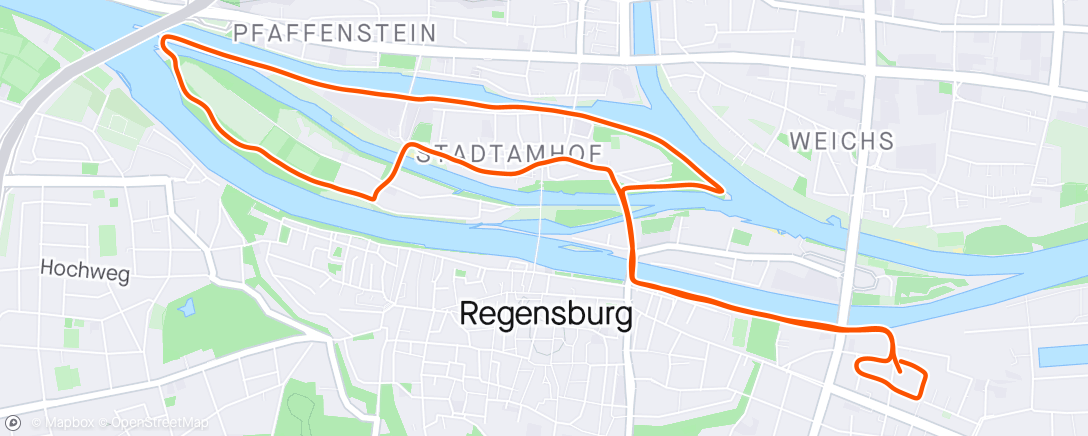 Map of the activity, Lauf am Nachmittag