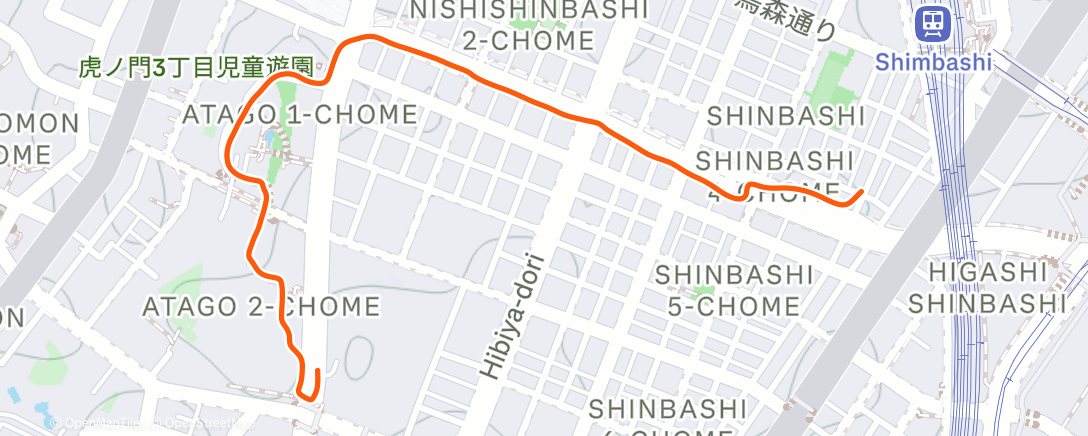 Map of the activity, 朝のランニング
