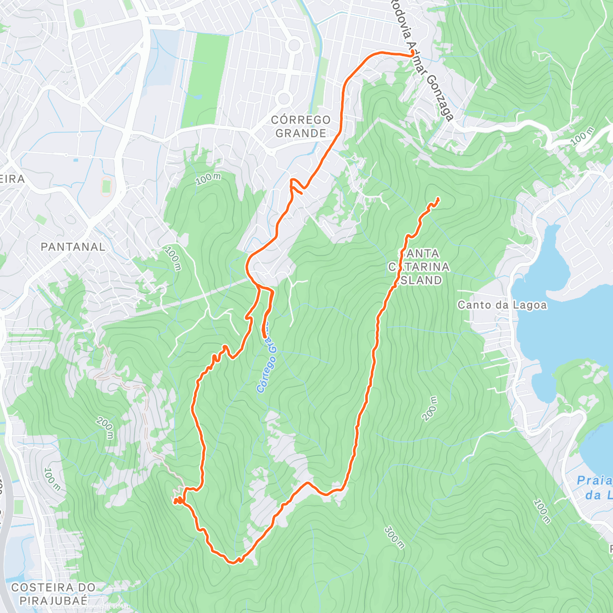 Map of the activity, Trail run matinal