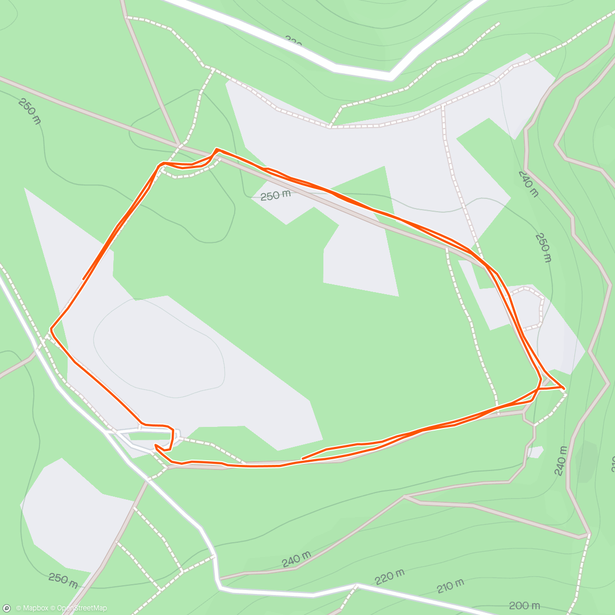 Map of the activity, Morning pram run