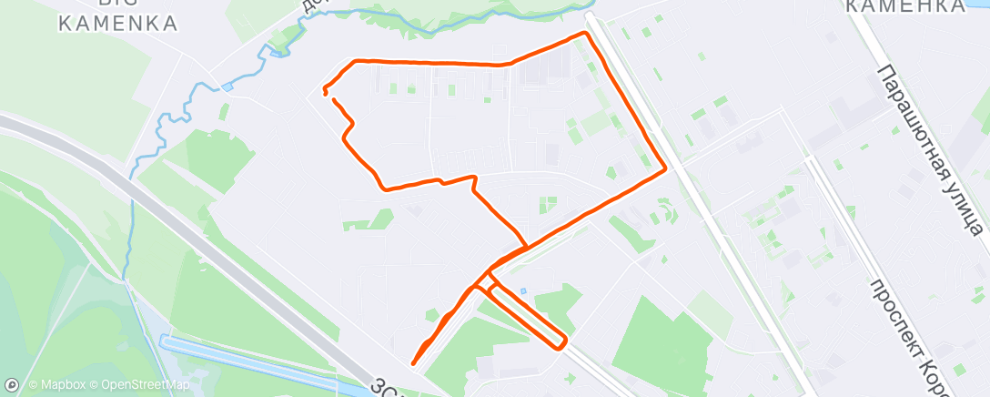 Map of the activity, Morning Run