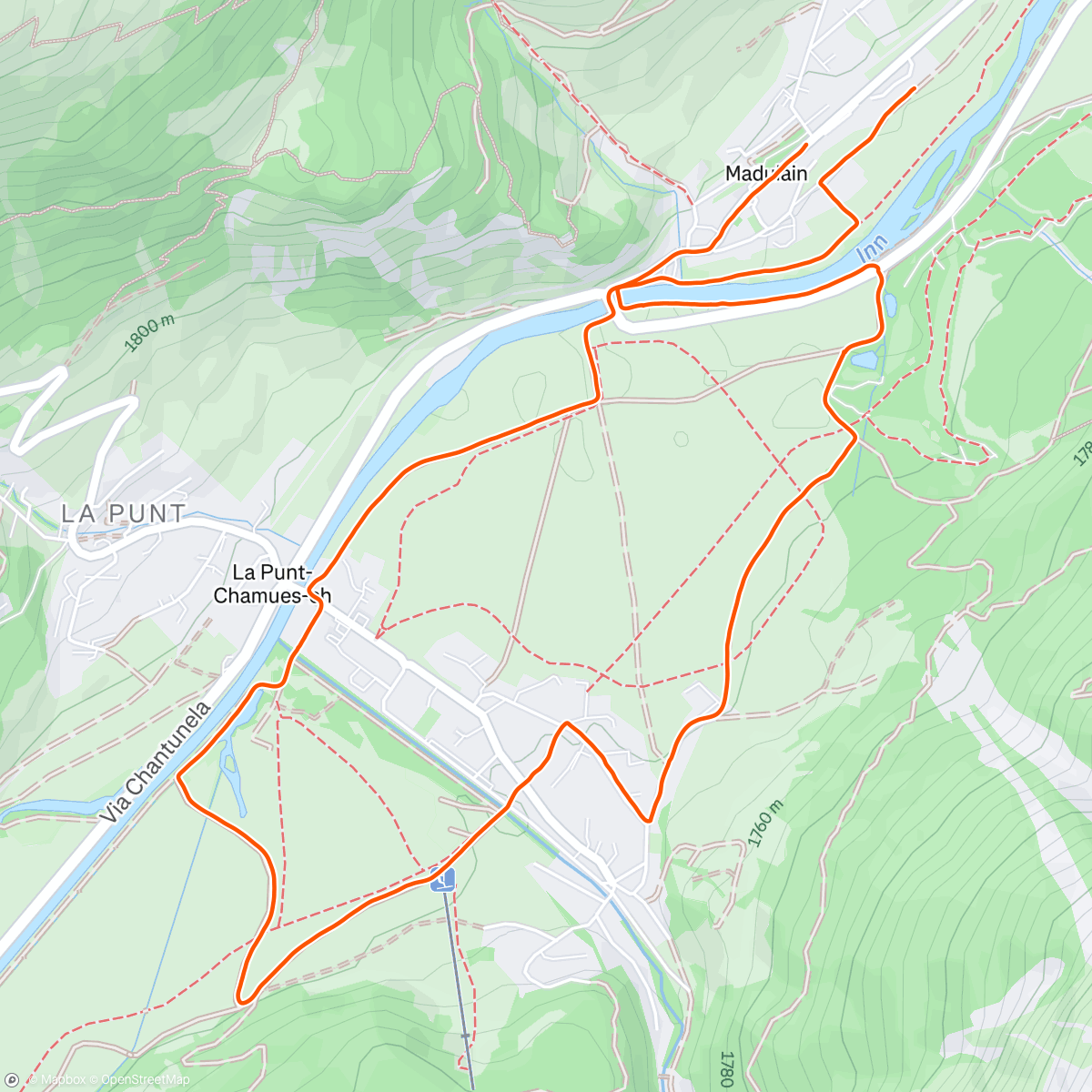 Map of the activity, Wienachtslauf am Mittag