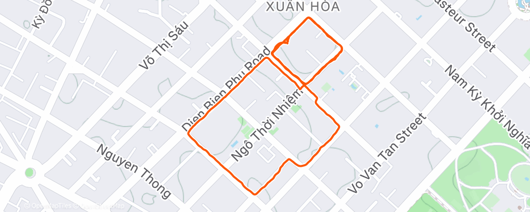 Map of the activity, Morning Walk