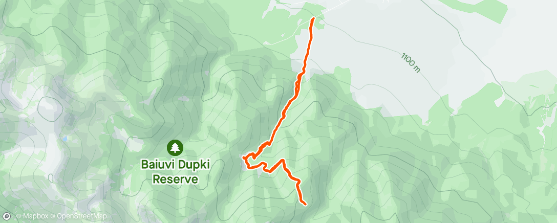 Mapa de la actividad, Lunch Hike