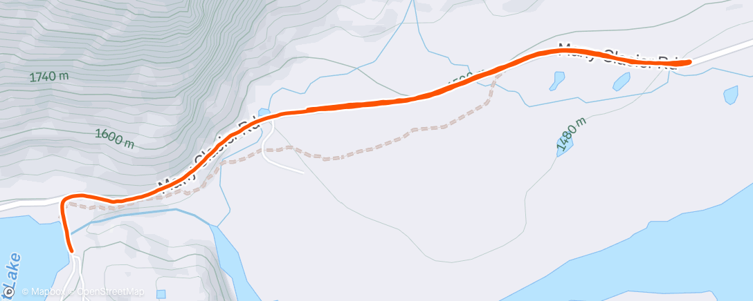 Map of the activity, Afternoon Run