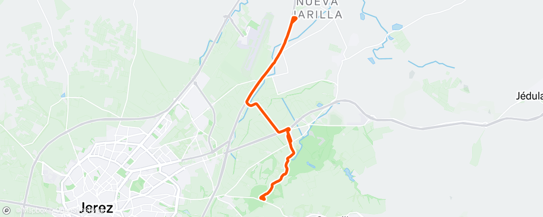 Map of the activity, Bicicleta de montaña vespertina