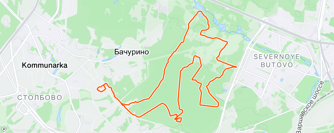 Map of the activity, Полуденный забег