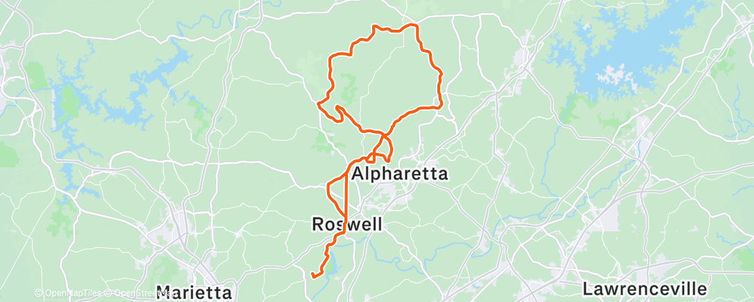 Map of the activity, Whitetail Sunday