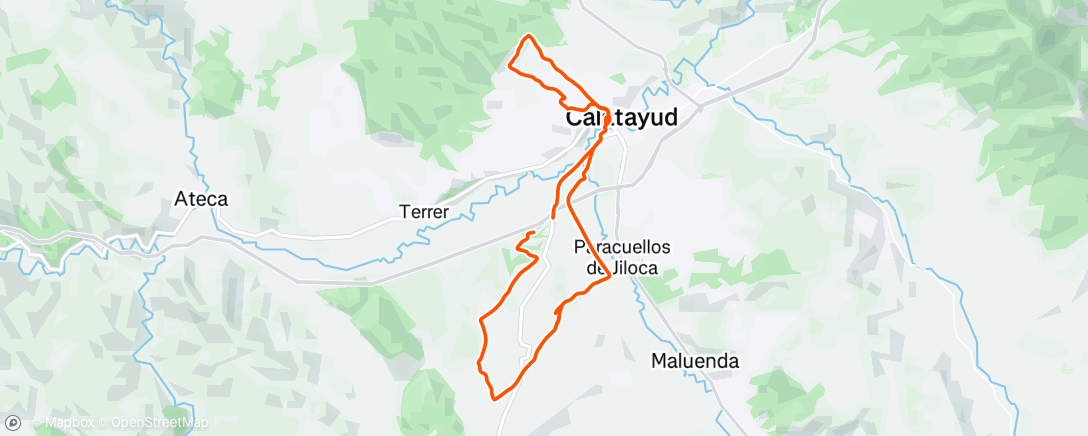 Map of the activity, Bicicleta por la tarde