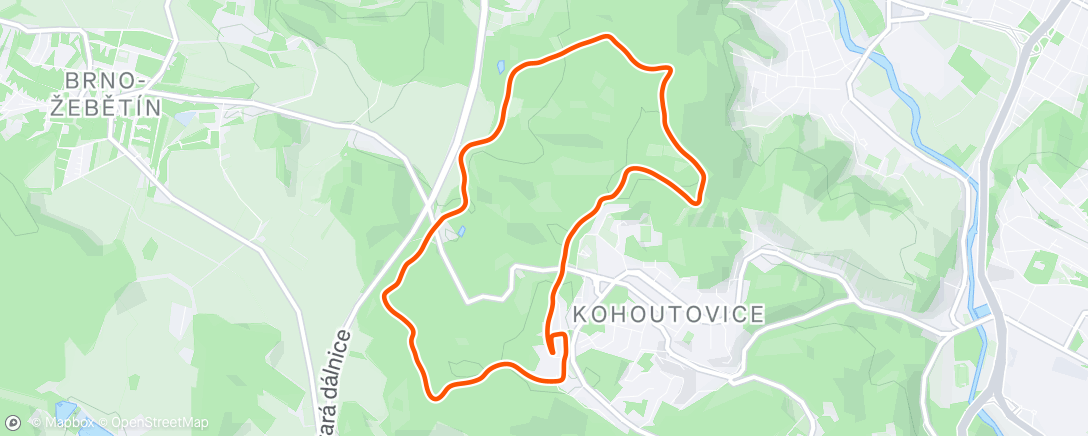 Map of the activity, Evening Run