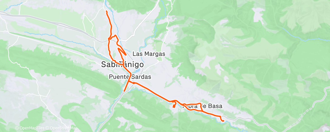 Map of the activity, Allué, San Julián de Basa, Yebra de Basa y Larrés x2