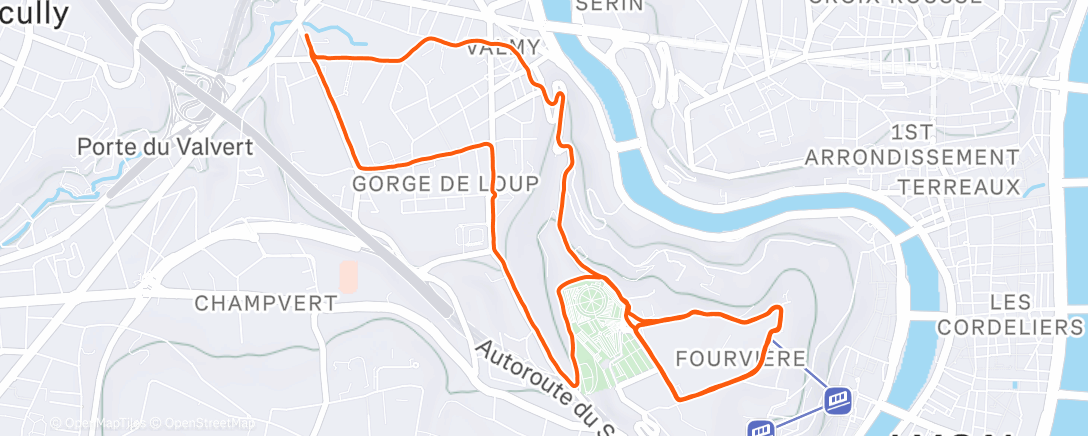 Карта физической активности (Course à pied le midi 🕵️‍♂️)