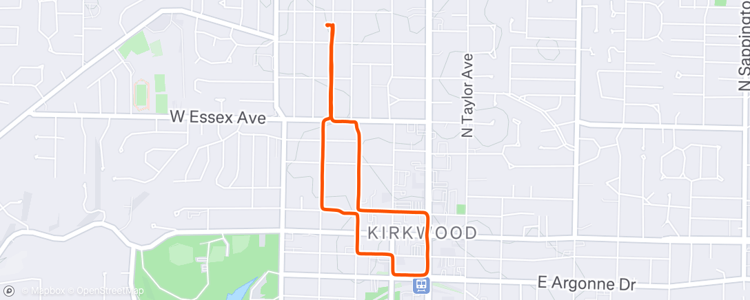 Map of the activity, Evening Walk