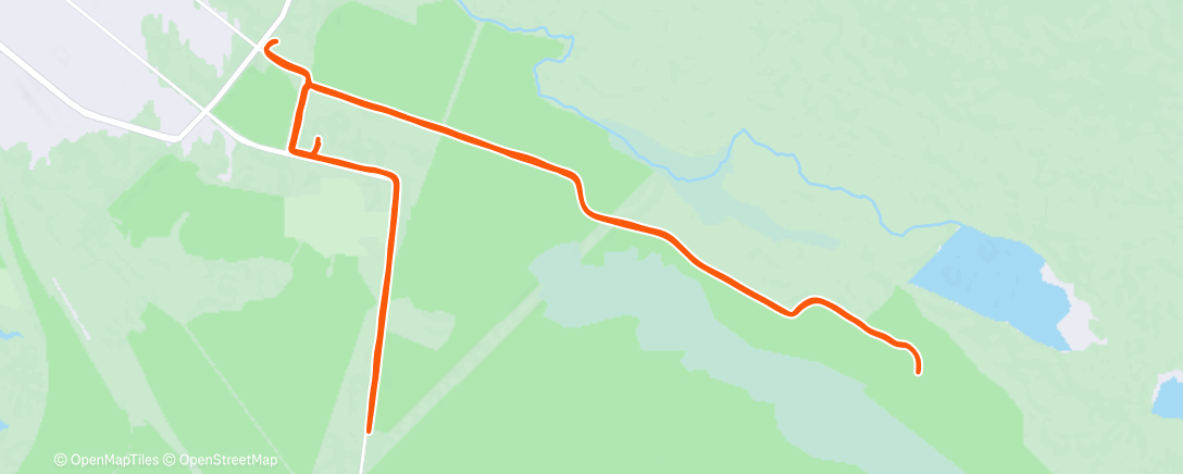 Map of the activity, Afternoon Run