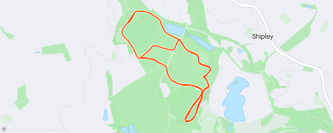Map of the activity, Shipley BDL XC