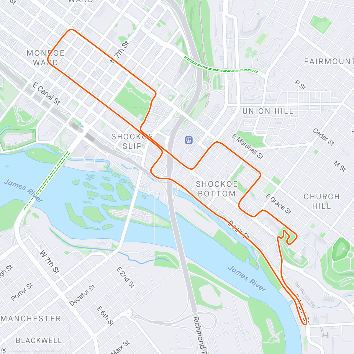 Mapa da atividade, 08/09/2024 Zwift - Race: The Trilogy League (3/3) - Team INOX (C) on Cobbled Climbs in Richmond