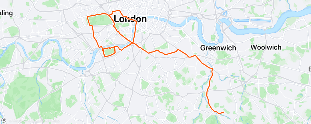 Map of the activity, adidas Runners LDN Coaching session