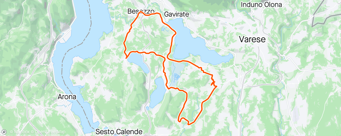 Mapa de la actividad, Ciclismo