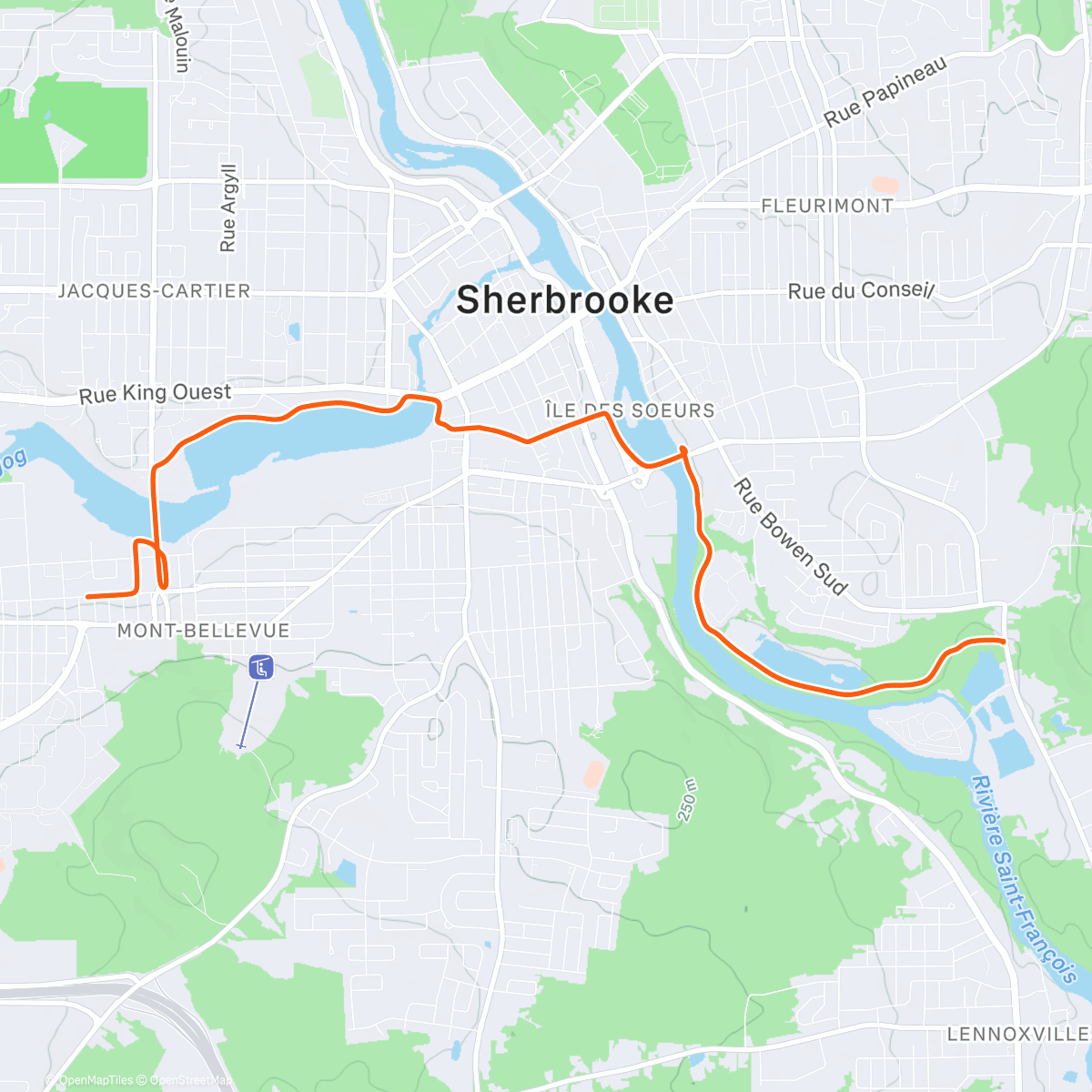 Map of the activity, Une belle première expérience avec Rapido Vélo Hiver