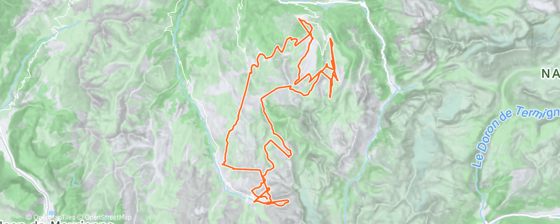 Map of the activity, Day 4 in Val Thoren